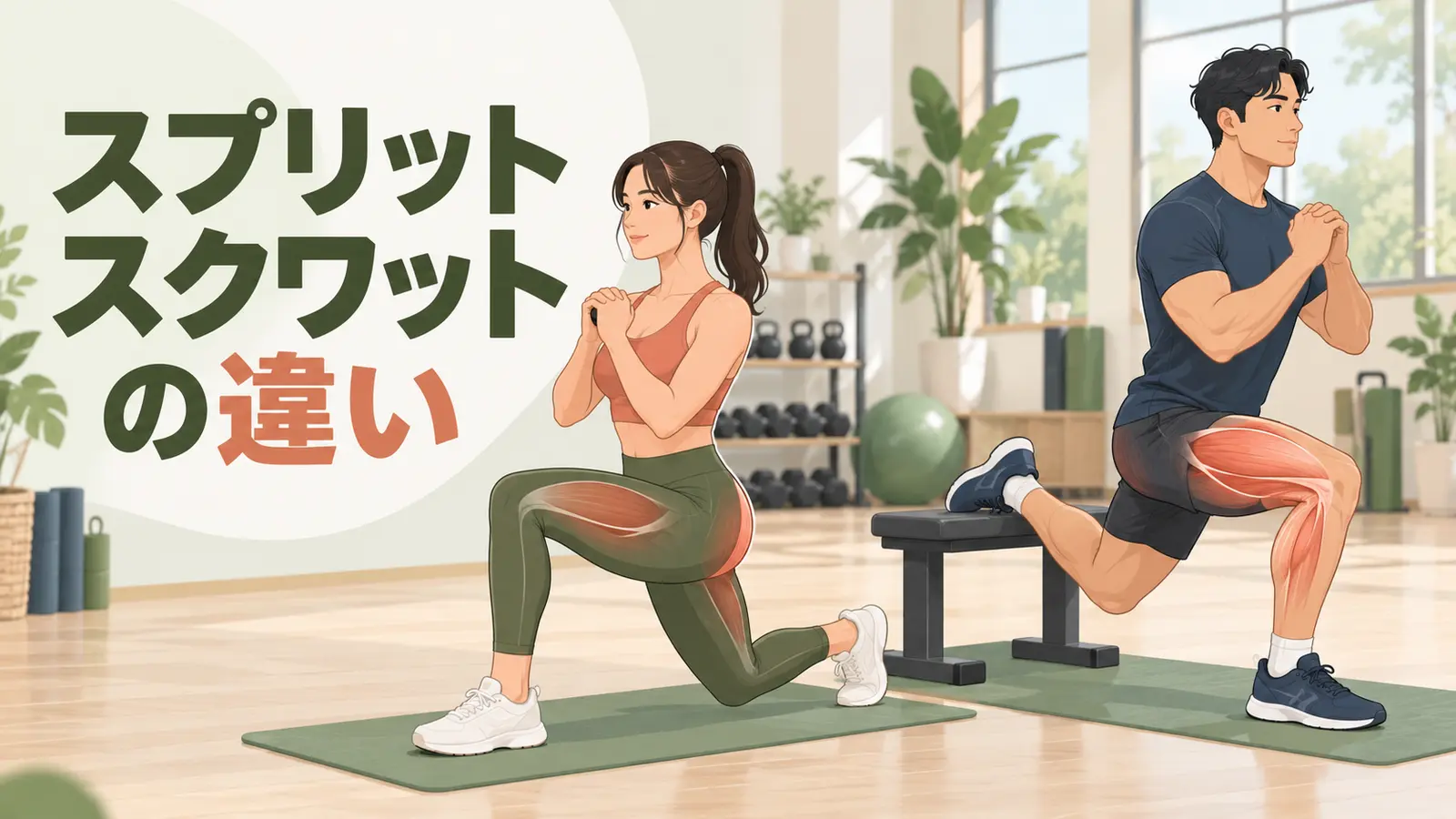 スプリットスクワット比較のアイキャッチ
