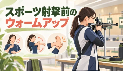 スポーツ射撃前のウォームアップ｜首・肩甲骨・手首・呼吸を整える8分メニュー