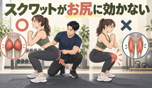 スクワットがお尻に効かない原因は？前ももばかり疲れるときの改善法