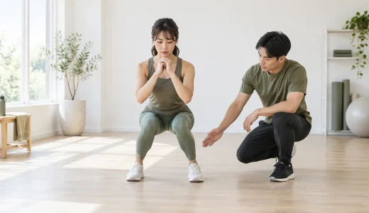 スクワットで膝が内側に入る原因は？ニーインを改善する方法