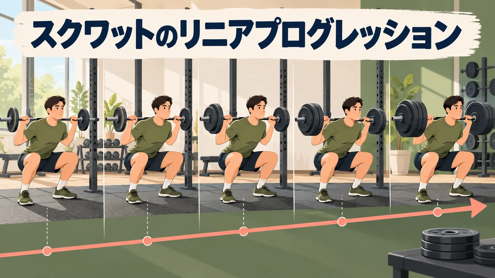 リニアプログレッションを行う様子