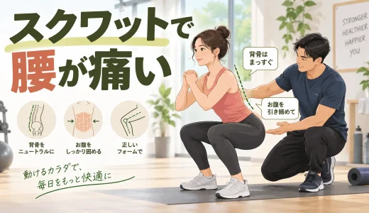 スクワットで腰が痛い原因は？反り腰・前傾・重量の見直し方