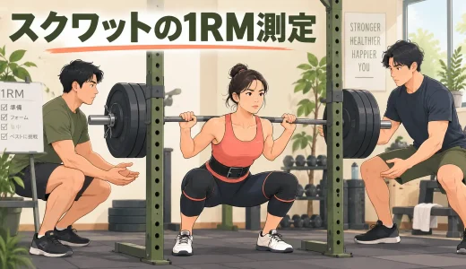 スクワットの1RM測定方法｜最大重量テストと計算式・安全手順