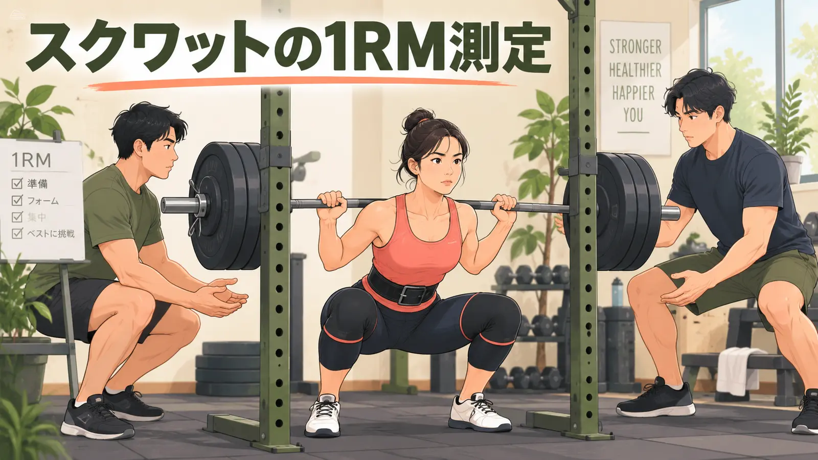 スクワットの1RM測定のアイキャッチ