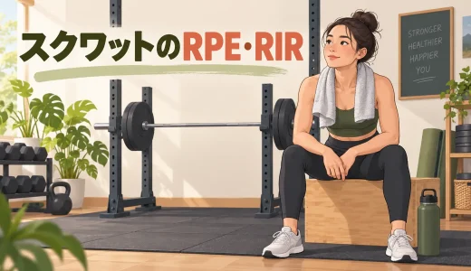 スクワットのRPE・RIRとは？重量設定と記録の使い方