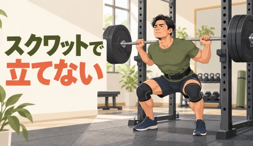 スクワットのスティッキングポイント対策｜立てない位置を改善