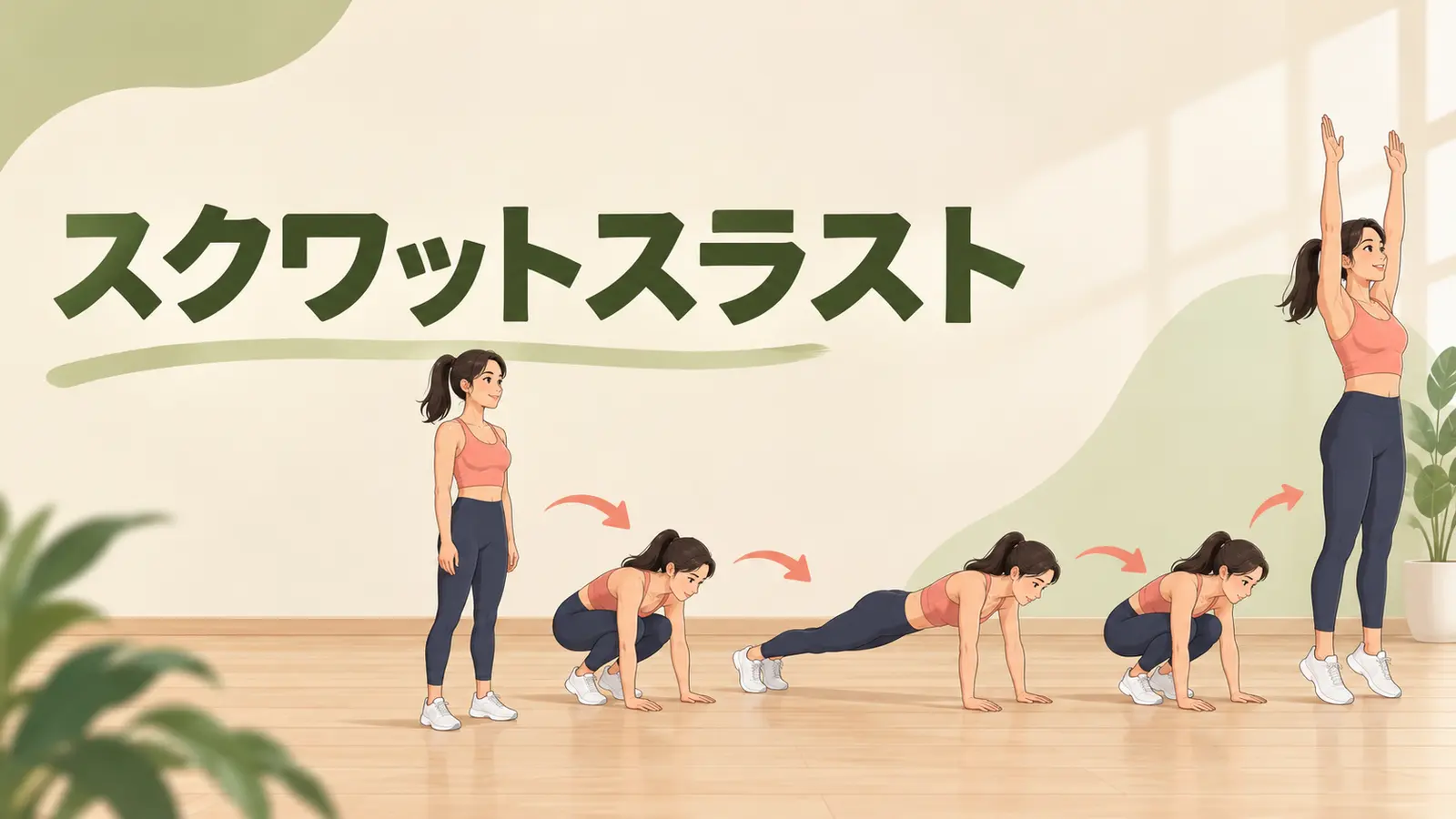 スクワットスラストの正しいフォーム
