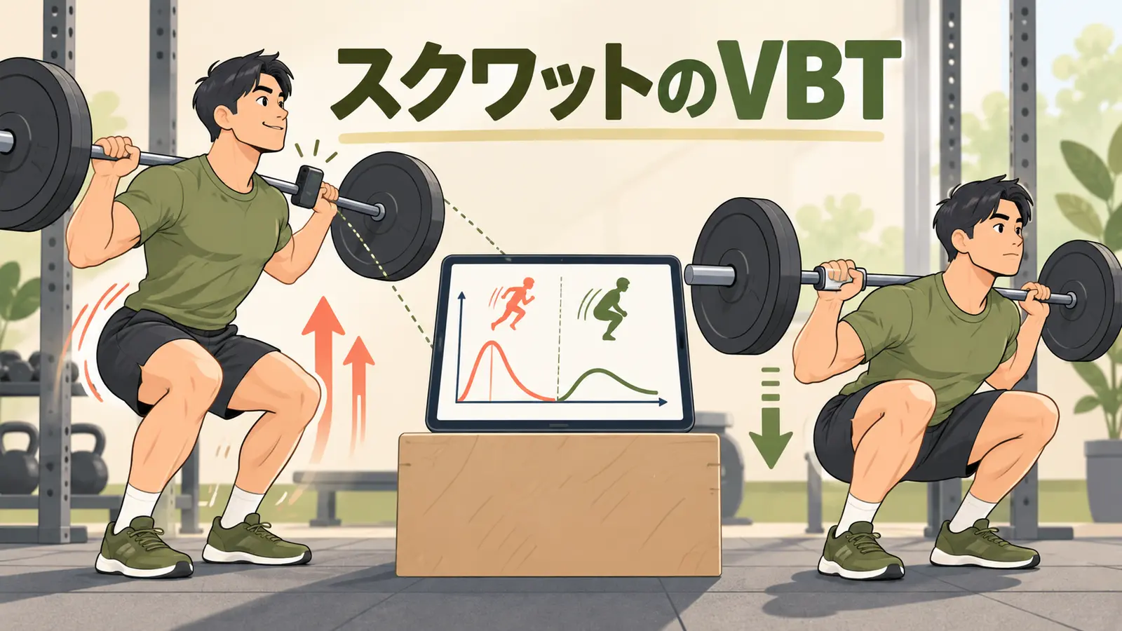 スクワットのVBTとは？挙上速度で重量と疲労を管理する方法