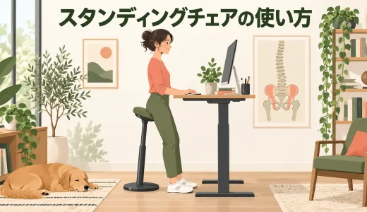 スタンディングチェアの使い方｜座りすぎ・立ちすぎを防ぐ高さ調整