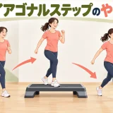 ダイアゴナルステップのやり方｜ステップ台を斜めに横切る足順