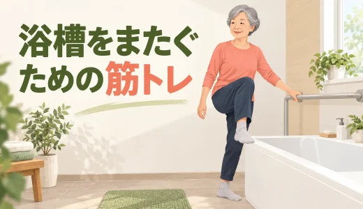 浴槽をまたぐための筋トレ｜入浴動作を安全にする脚力・バランス運動