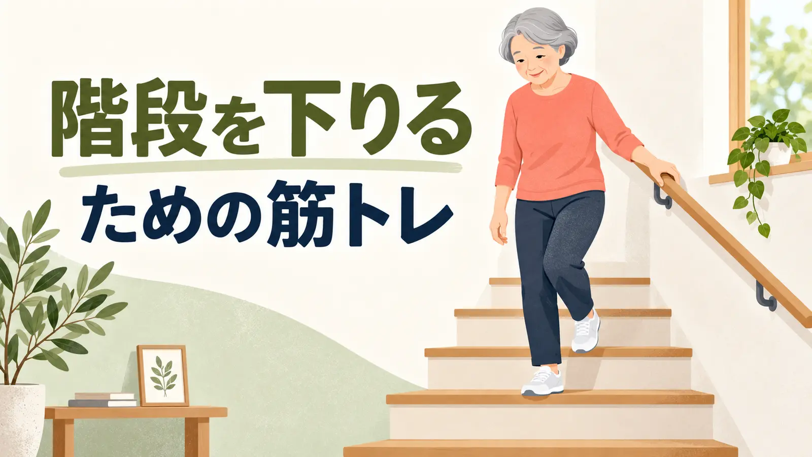 階段を下りる筋トレの要点を紹介するアイキャッチ画像