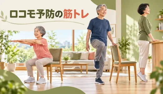 ロコモ予防の筋トレ｜脚・お尻・体幹を鍛える初心者向け5種目
