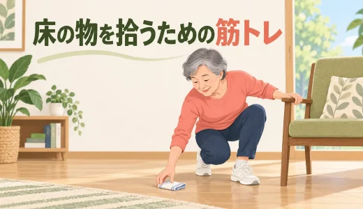 床の物を拾う動作を楽にする筋トレ｜腰を守るしゃがみ方と脚力づくり