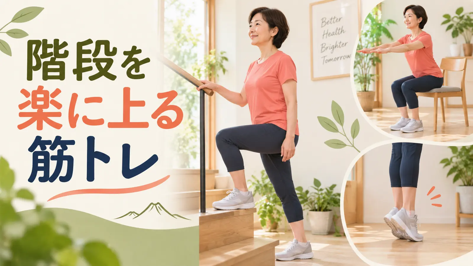 階段を楽に上るための筋トレのアイキャッチ