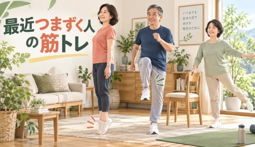 最近つまずく人の筋トレ｜足首・すね・股関節を鍛える転倒対策