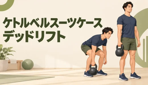 ケトルベルスーツケースデッドリフトのやり方｜体幹を傾けない片手フォーム