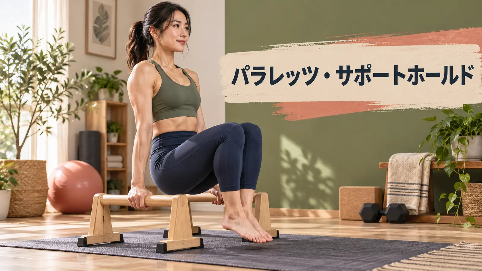 パラレッツでサポートホールドを行う女性