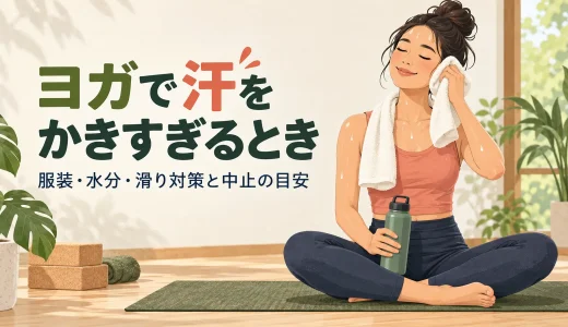 ヨガで汗をかきすぎるとき｜服装・水分・滑り対策と中止の目安