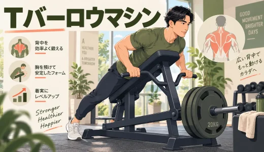 Tバーロウマシンの使い方｜胸パッド・グリップと背中に効かせるフォーム