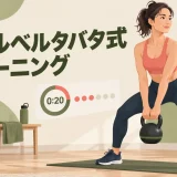 ケトルベルタバタ式トレーニングの内容を表すアイキャッチイラスト