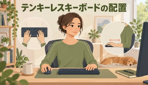 テンキーレスキーボードで肩の負担を減らす｜マウスを近づける配置方法