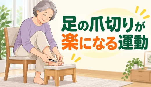足の爪を切る姿勢がつらい人の運動｜股関節・腰の柔軟性と安全な座り方