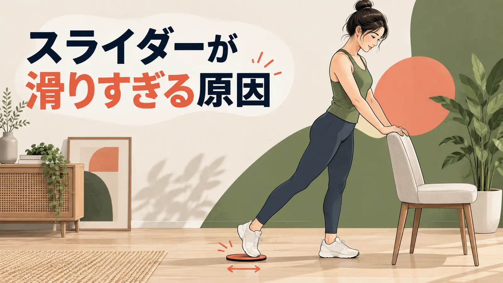 トレーニングスライダーが滑りすぎる原因を解説するアイキャッチ画像