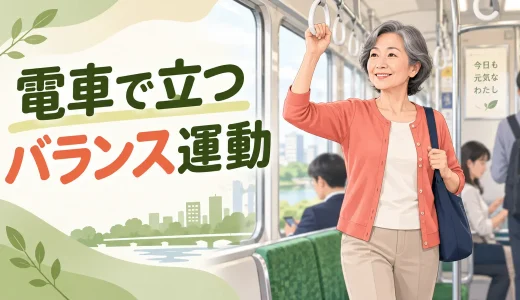 電車で立っているのが不安な人の運動｜揺れに備える脚力・体幹・足幅