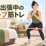旅行・出張中のチューブ筋トレを解説するアイキャッチ