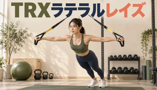 TRXラテラルレイズのやり方｜肩をすくめず腕を横へ開くフォーム