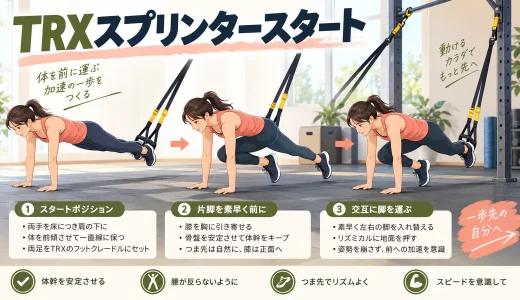 TRXスプリンタースタートのやり方｜前傾姿勢と脚の運びを解説
