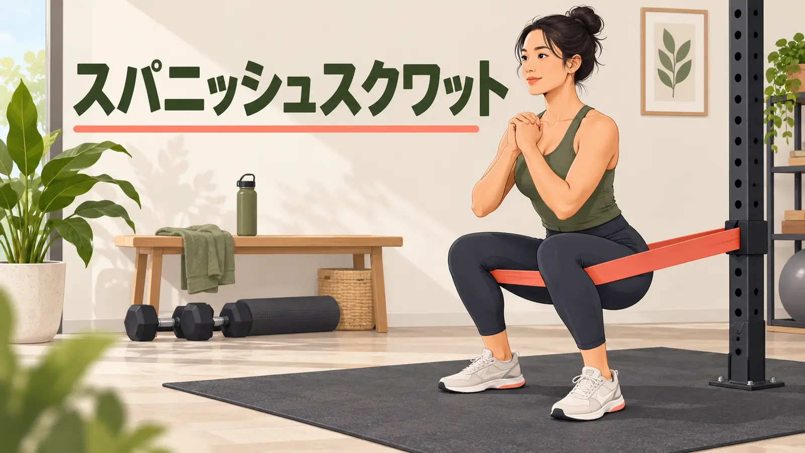 TRXスクワットで体の角度とストラップ張力を変える比較