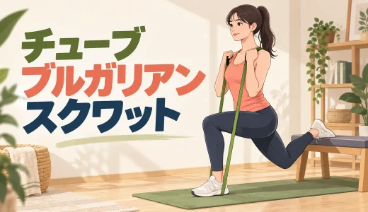 チューブブルガリアンスクワットのやり方｜バンド位置と膝を守るフォーム