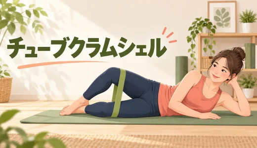 チューブクラムシェルのやり方｜骨盤を動かさず中臀筋に効かせる