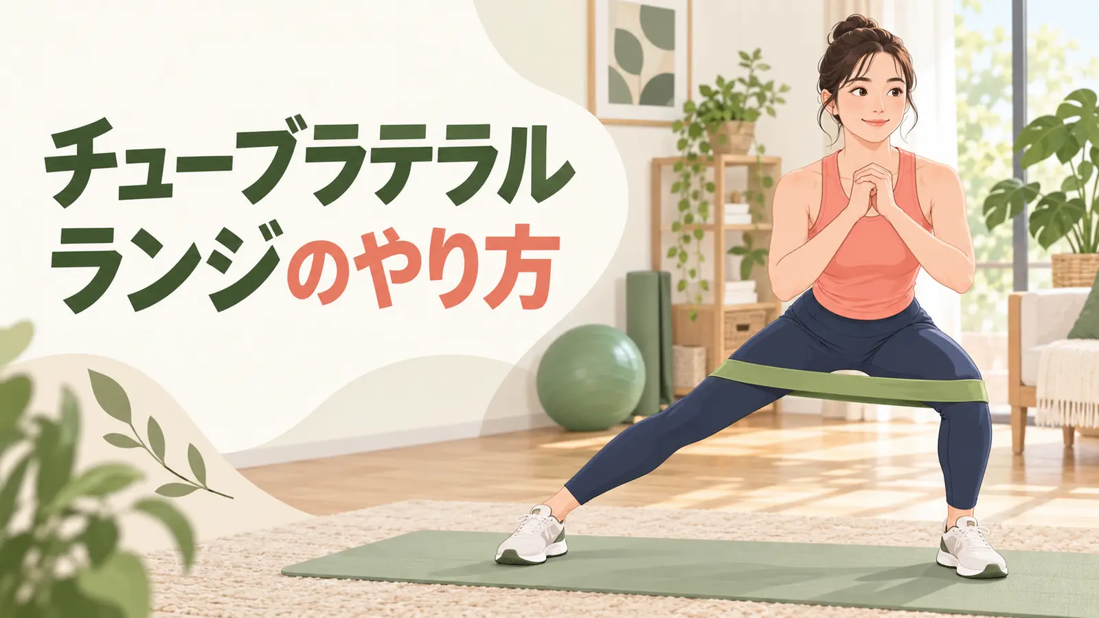 チューブラテラルランジのやり方を紹介するアイキャッチ