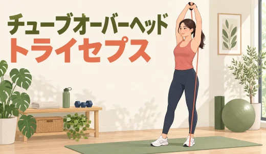 チューブオーバーヘッドトライセプスのやり方｜二の腕に効かせるフォーム