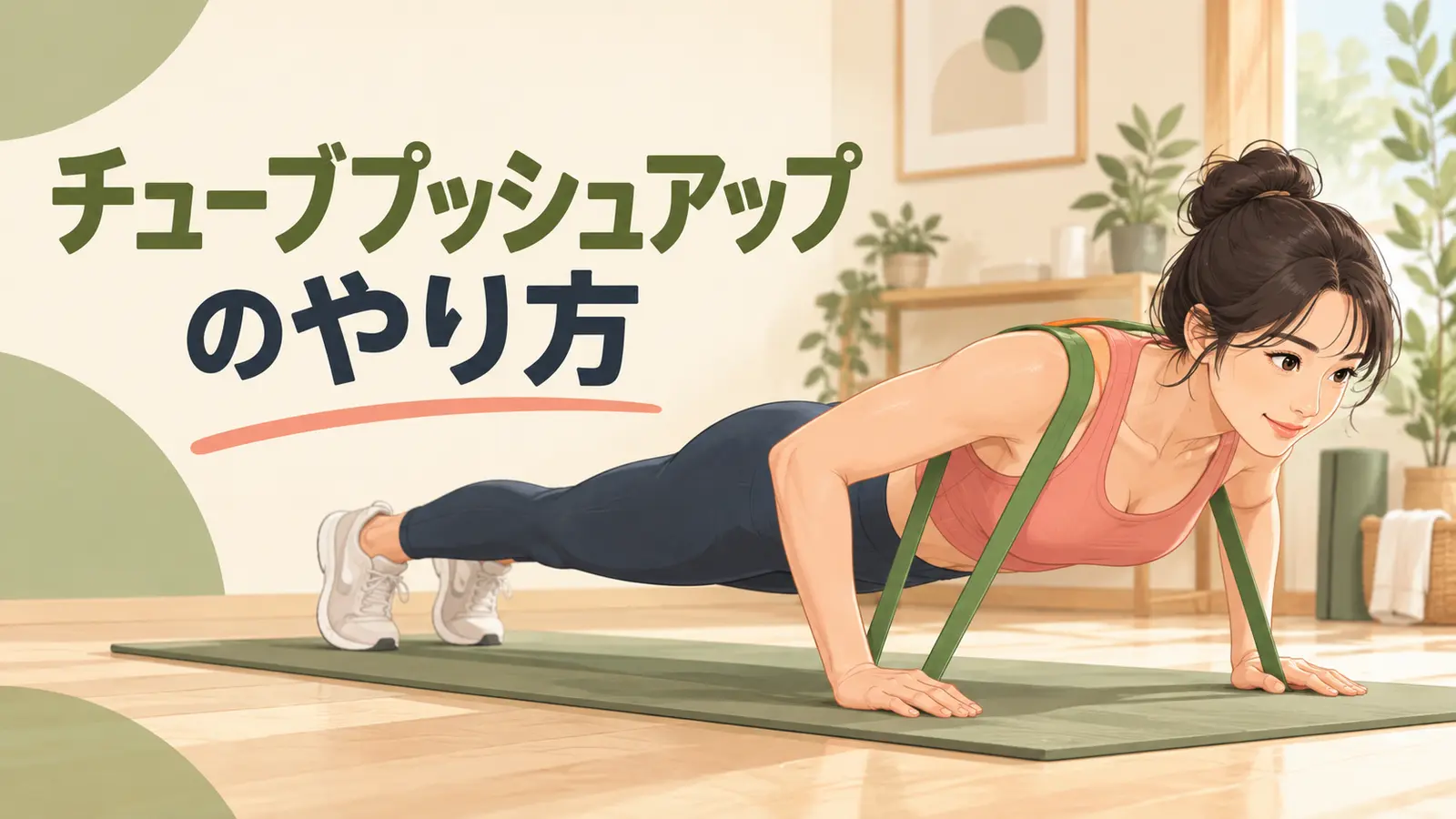 チューブプッシュアップのやり方を紹介するアイキャッチ