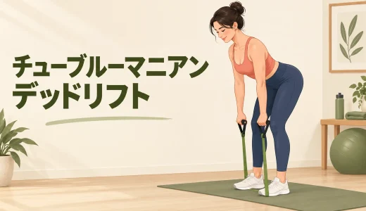 チューブルーマニアンデッドリフトのやり方｜背中を丸めずもも裏に効かせる