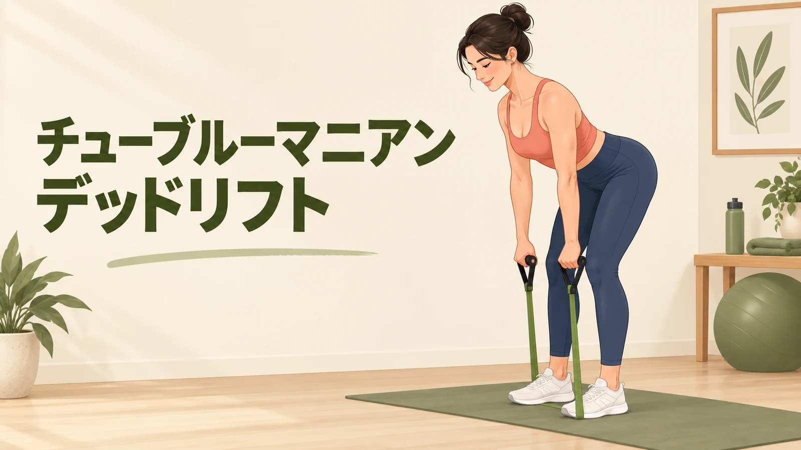 チューブルーマニアンデッドリフトのやり方を紹介するアイキャッチ