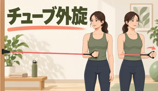 チューブ外旋のやり方｜肩のインナーマッスルを安全に鍛える