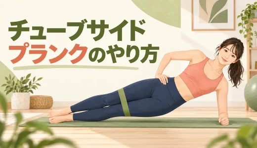 チューブサイドプランクのやり方｜骨盤を保ってお尻と体幹に効かせる