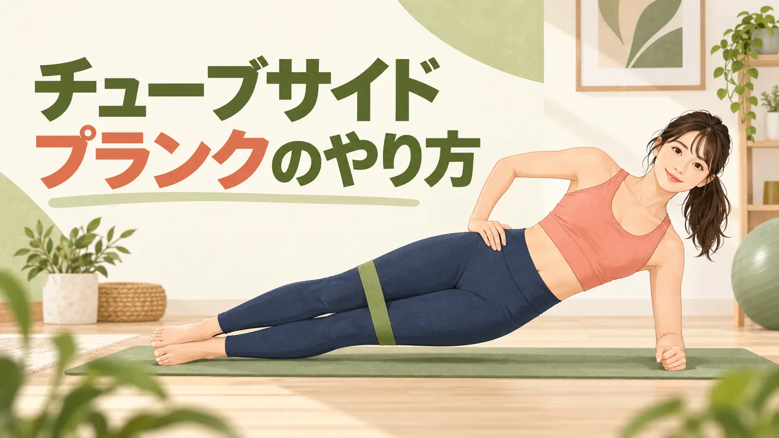 チューブサイドプランクのやり方を紹介するアイキャッチ