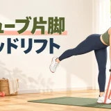 チューブ片脚デッドリフトのやり方｜ふらつきを抑えてもも裏に効かせる