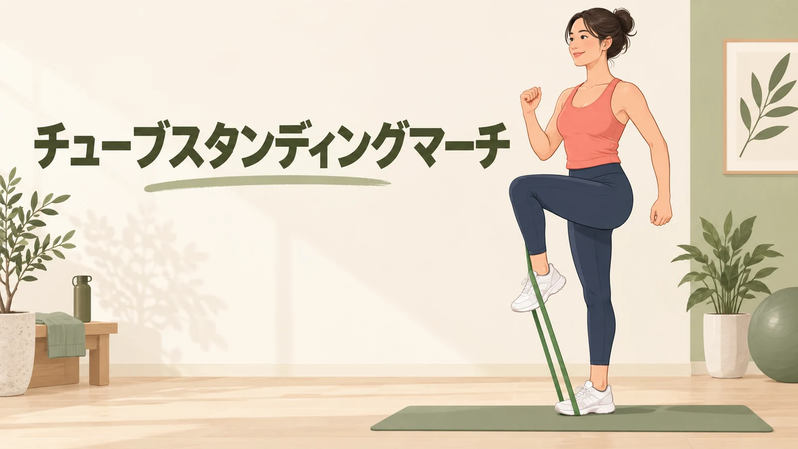 チューブスタンディングマーチのやり方を紹介するアイキャッチ