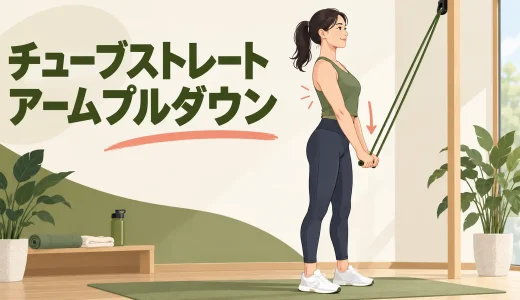 チューブストレートアームプルダウンのやり方｜広背筋に効かせる固定位置