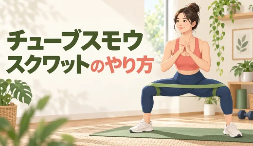 チューブスモウスクワットのやり方｜ワイドスタンスで内ももに効かせる