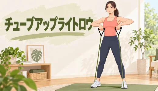 チューブアップライトロウのやり方｜肩をすくめず安全に効かせる