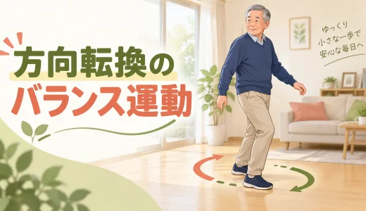 狭い場所で方向転換するとふらつく人の運動｜小さく安全に向きを変える練習