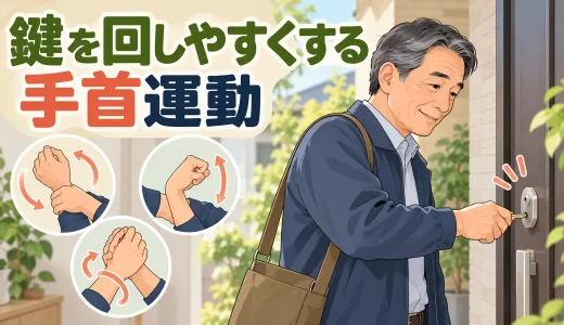 鍵を回しやすくする手首運動｜親指・握力を守る玄関動作